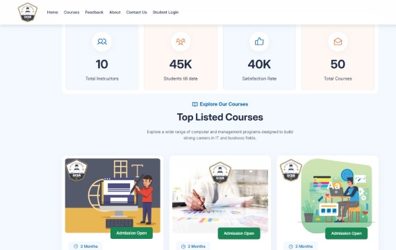 Universal Computer Educational Academy course catalogue